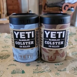 YETI Rambler Colster Can 2.0 Insulator Duo - Blue & Wetlands Camo
